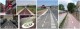 collage de fotos de vías ciclistas