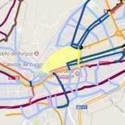 fragmento de mapa de vías ciclistas de Burgos