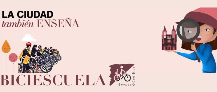 biciescuela_burgosconbici Banner de Biciescuela de Burgos Con Bici en el programa La ciudad También enseña, del Ayuntamiento de Burgos