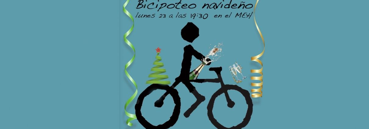 Logo de Burgos Con Bici con adornos de Navidad