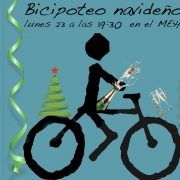Logo de Burgos Con Bici con adornos de Navidad