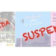 SE suspende al marcha en bici pedaleando por la igualdad, domingo 15 y las Jornadas El mundo en bicicleta