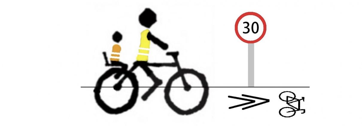 Logo bcb. Ciclista por ciclocalle