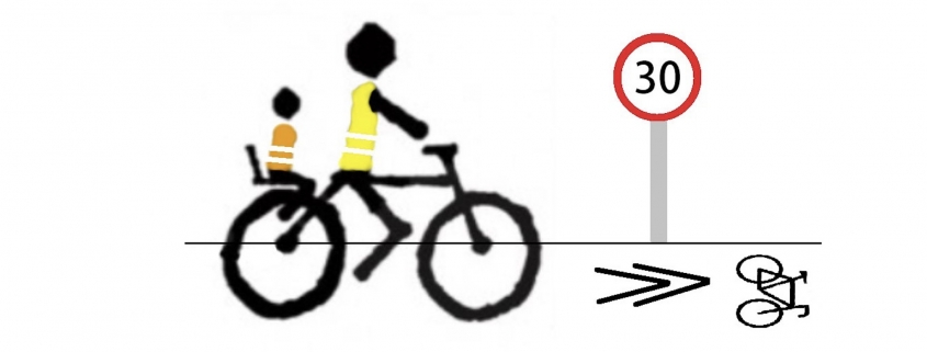 Logo bcb. Ciclista por ciclocalle