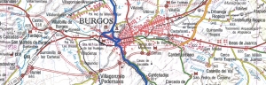 Plano de la Vía Verde S-M a su paso por el municipio de Burgos