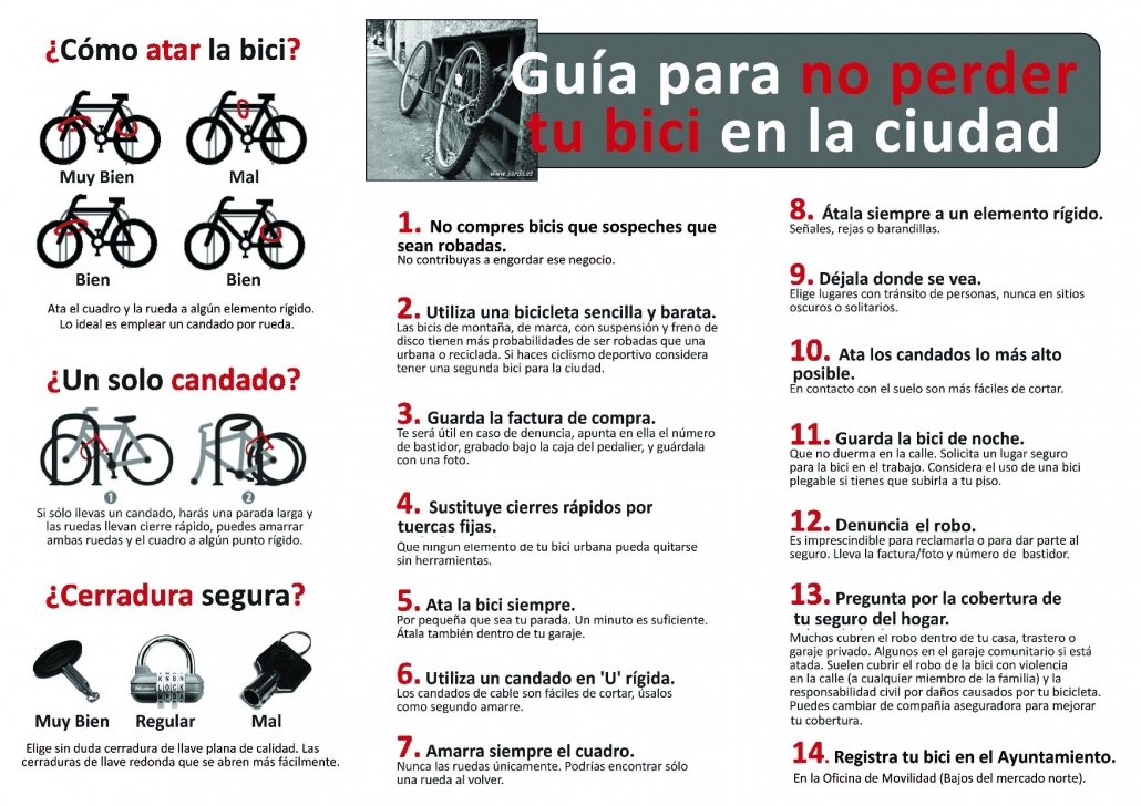 tríptico antirrobo bici