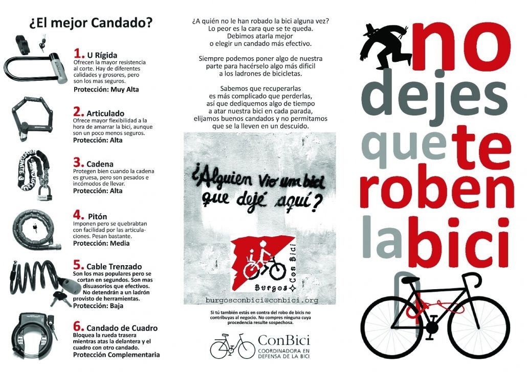 tipos de candado antirrobo bici