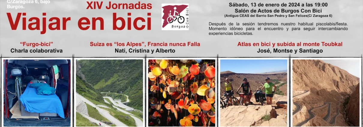 Sábado 13 de enero de 2024 en el Salón de actos de Burgos con Bici. Calle Zaragoza 6. Antiguo CAS del Barrio San Pedro y San Felices